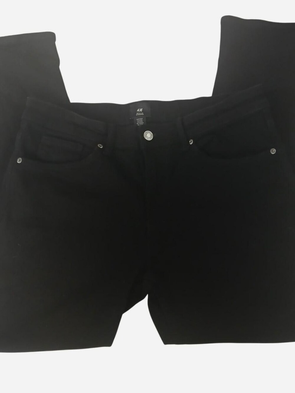 H&M Black Men's 34W×30L Straight Leg Jeans
